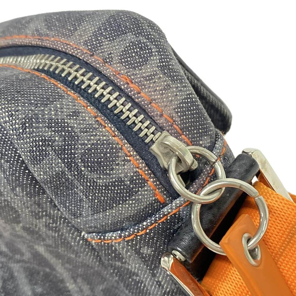 Christian Dior DIOR/ChristianDior Flight Shoulder Bag Gray Black Orange Denim - Picture 12 of 15